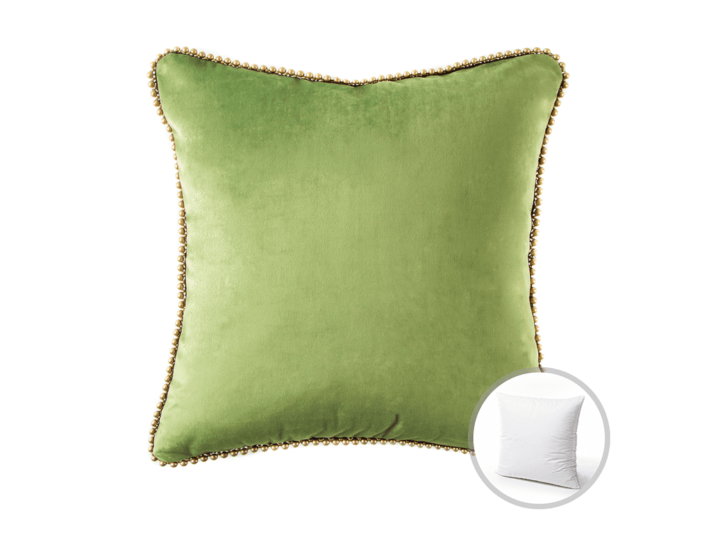 Phantoscope Christmas Holiday Decorative Throw Pillow with Insert, Silky Velvet Series, 18 inch x 18 inch, White, 1 Pack