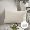 thumbnail image 1 of Phantoscope Christmas holiday Decorative Throw Pillow with insert, Silky Velvet Series, 12" x 20", Off White, 1 Pack, 1 of 5