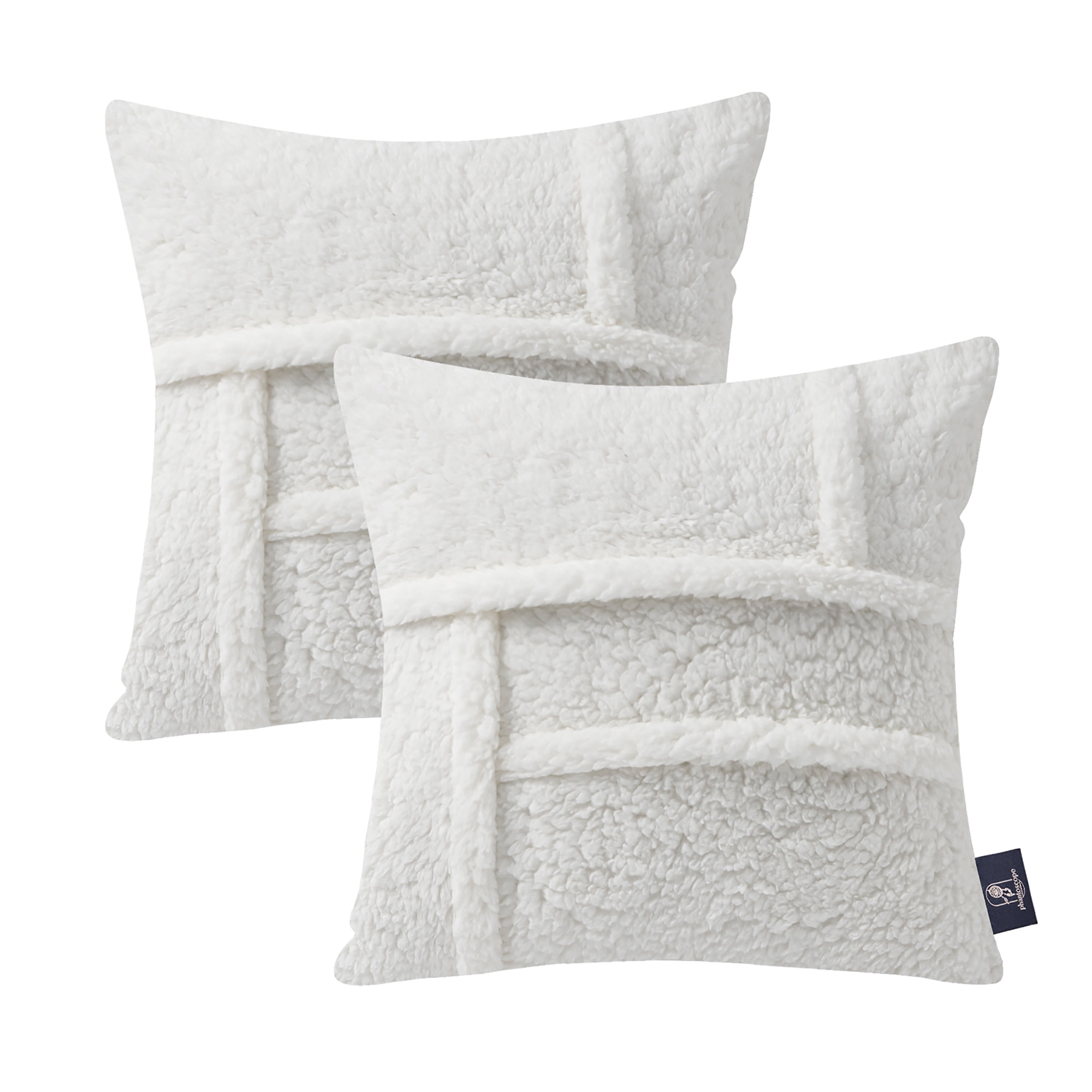 Phantoscope Christmas holiday Sherpa Series Decorative Throw Pillow