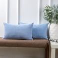 thumbnail image 1 of Phantoscope Corduroy Velvet Throw Pillow Covers 12x20 Set of 2, Soft Textured Decorative Cushion Cases for Sofa Couch Bed, Farmhouse Style, Light Blue (Pillow Covers Only), 1 of 10