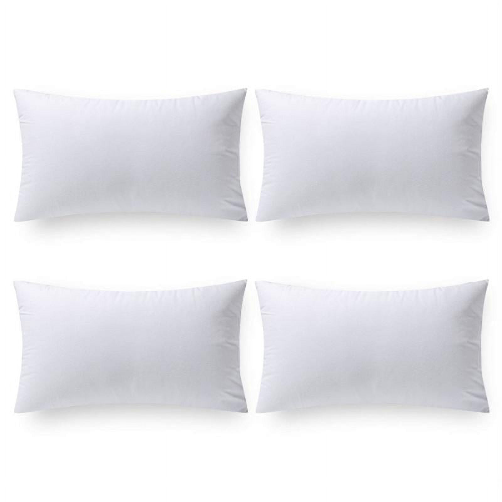 Phantoscope Hypoallergenic 12x20 Pillow Inserts, 4 Pack Soft Rectangular Pillow Forms for Couch Bed Sofa