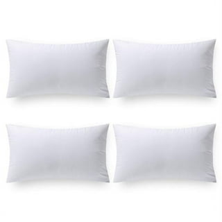 Outdoor 12 in. x 20 in. Outdoor Pillow Inserts Set of 4 Water