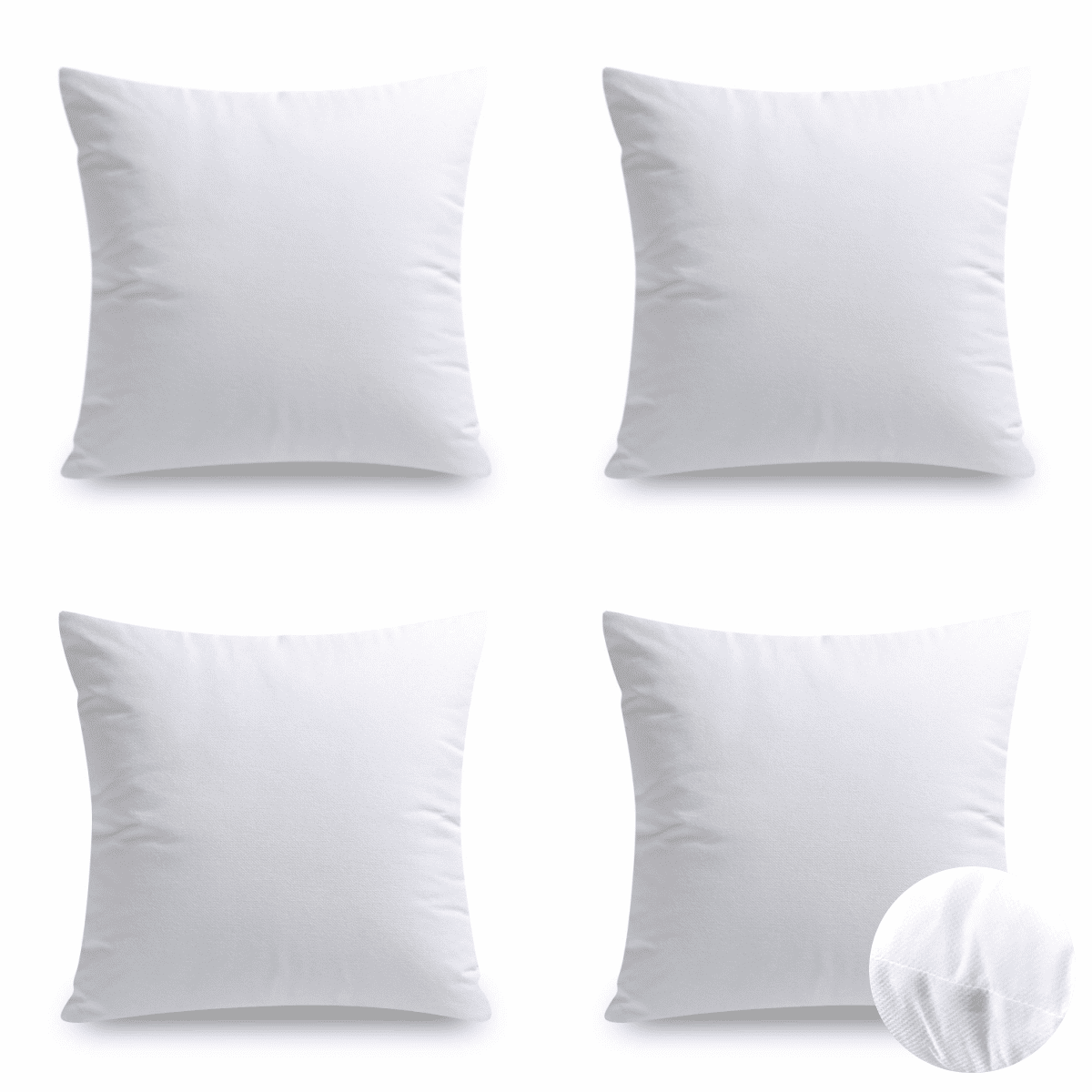 ACCENTHOME 12x20 Pillow Inserts (Pack of 4) Hypoallergenic Throw Pillows  Forms | White Lumbar Throw Pillow Insert | Decorative Sham Stuffer Cushion