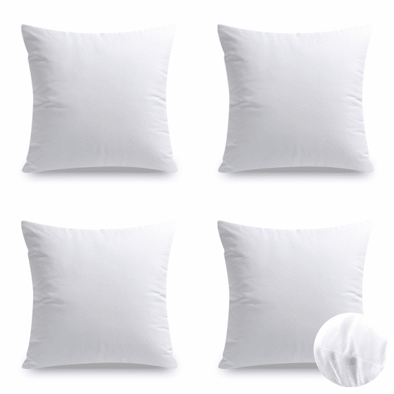 Phantoscope Decorative Throw Pillow Inserts, 20” x 20”, 4 Pack