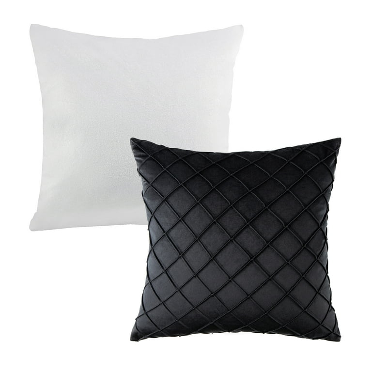 Black and online white velvet pillows