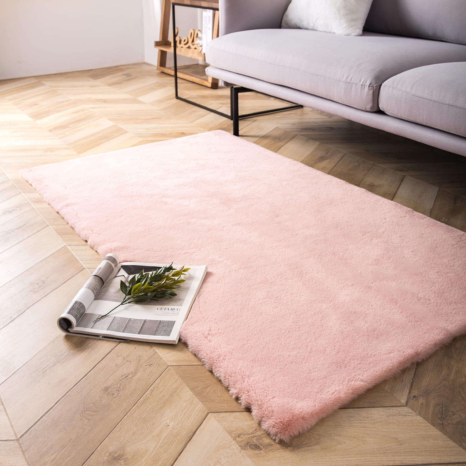 Phantoscope Deluxe Soft Faux Rabbit Fur Collection Decorative Home