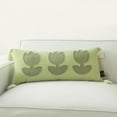 thumbnail image 1 of Phantoscope Easter Applique Flowers Throw Pillow with Tassel Pendants Decorative for Home, Couch, Living Room, Bedroom, 12" x 27.5", Light Green, 1 Pack, 1 of 4