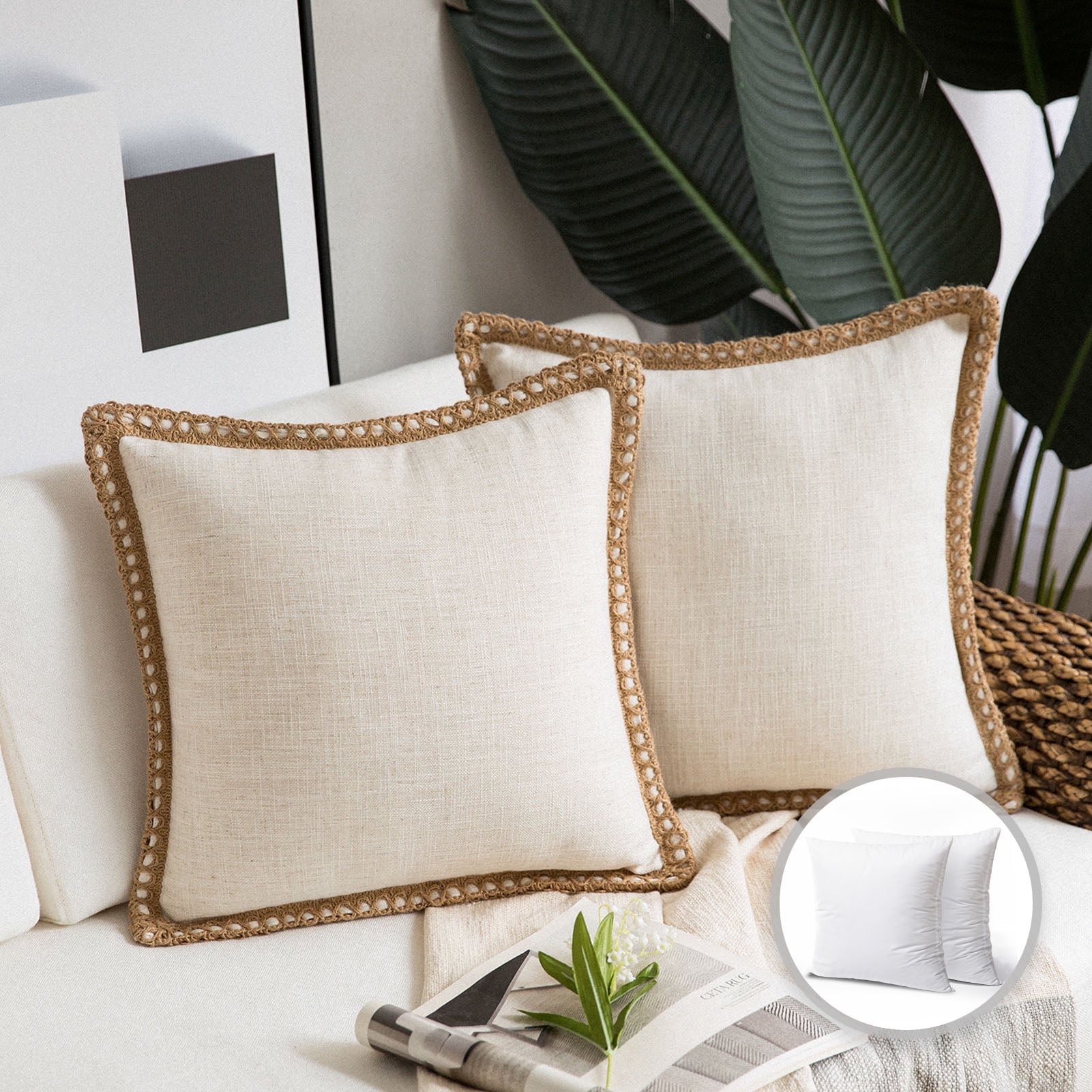 Burlap outdoor pillows hot sale