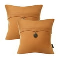 thumbnail image 1 of Phantoscope Farmhouse Button Series Outdoor Decorative Throw Pillow, 18" x 18", Orange, 2 Pack, 1 of 5