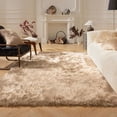 thumbnail image 1 of Phantoscope Faux Fur Area Rug, Fluffy Beige Shag Carpet, Ultra Soft Machine Washable Indoor Area Rug, 3' x 5', Rectangular for Living Room, Bedroom, Nursery & Kids Room, 1 of 6