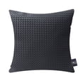 thumbnail image 1 of Phantoscope Faux Leather Woven Throw Pillows, Modern Farmhouse Decorative Accent Pillows, Dark Gray, 18 x 18 in, Set of 2, 1 of 6