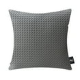 thumbnail image 1 of Phantoscope Faux Leather Woven Throw Pillows, Modern Farmhouse Decorative Accent Pillows, Light Gray, 18 x 18 in, Set of 2, 1 of 6