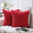 thumbnail image 1 of Phantoscope 18 in x 18 in Contemporary Red Solid Print Decorative Pillow Case, Zip Closure (2 Count), 1 of 6
