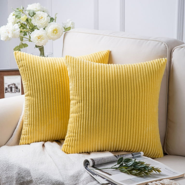 Solid yellow throw pillows store