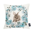 thumbnail image 1 of Phantoscope Happy Easter Series Bunny and Wreath Spring Decorative Throw Pillow, 18" x 18", Blue, 1 of 3