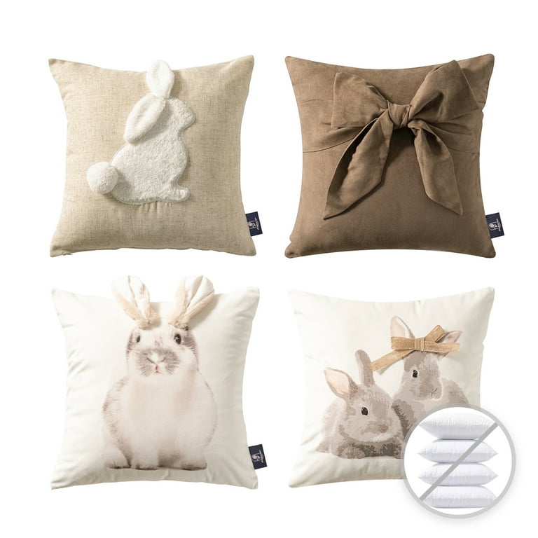 Phantoscope Happy Easter Series Embroidered Bunny with Bowknot