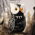 thumbnail image 1 of Phantoscope Happy Halloween Faux Rabbit Fur owl Shaped Throw Pillow, Black, 11 x 17.5 inch, 1 of 5