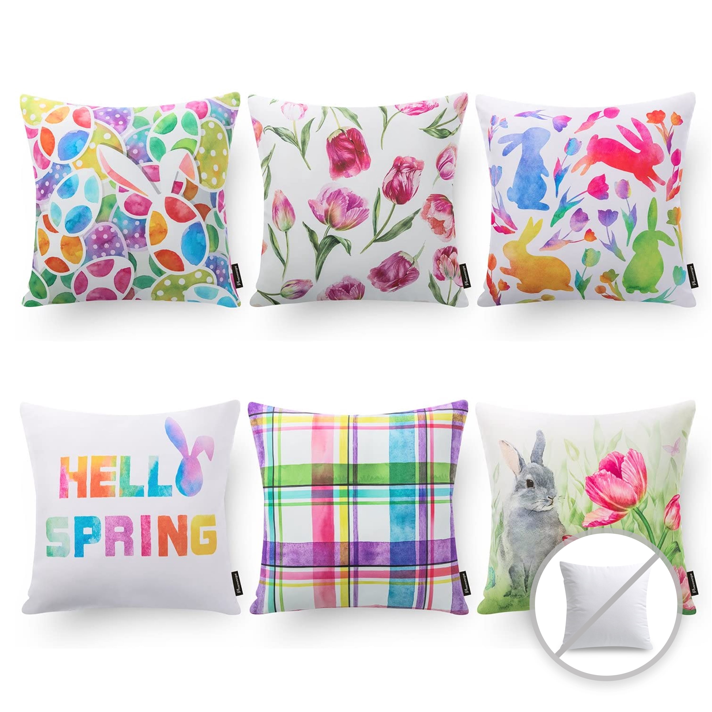Phantoscope Hello Spring Series Easter Bunny and Checker Decorative ...