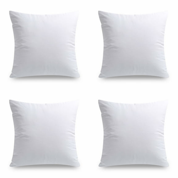 Phantoscope Hypoallergenic 16x16 Pillow Inserts, 4 Pack Soft Square Pillow Forms for Couch Bed Sofa