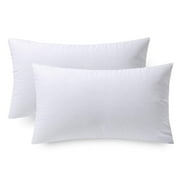 Phantoscope 12x20 Pillow Inserts, 2-Pack - Hypoallergenic Microfiber Square Pillow Forms for Couch & Bed - Decorative Throw Pillow Stuffers