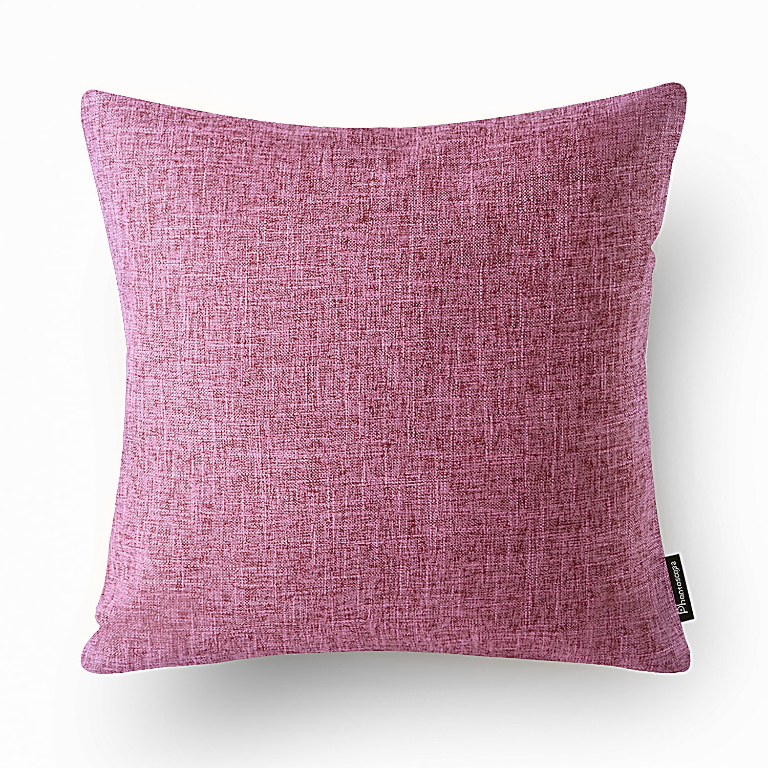 Phantoscope Linen-Look Decorative Throw Pillow with Insert, 20 x 20 in, Pink, 1 Pack