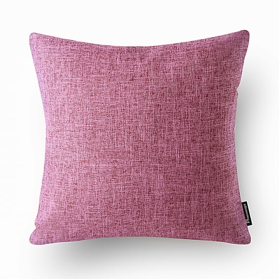 Phantoscope Linen-Look Decorative Throw Pillow with Insert, 22 x 22 in, Pink, 1 Pack