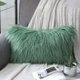 thumbnail image 1 of Phantoscope Merino Style Faux Fur Series Decorative Throw Pillow, 12" x 20", Green, 1 Pack, 1 of 4