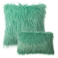thumbnail image 1 of Phantoscope Merino Style Faux Fur Series Decorative Throw Pillow Bundle, 12" x 20"/22" x 22", Green, 2 Pack, 1 of 5