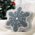 thumbnail image 1 of Phantoscope Merry Christmas Snowflake Shaped Throw Pillow for Couch Living Room, 16" x 16", Light Gray, 1 Pack, 1 of 5