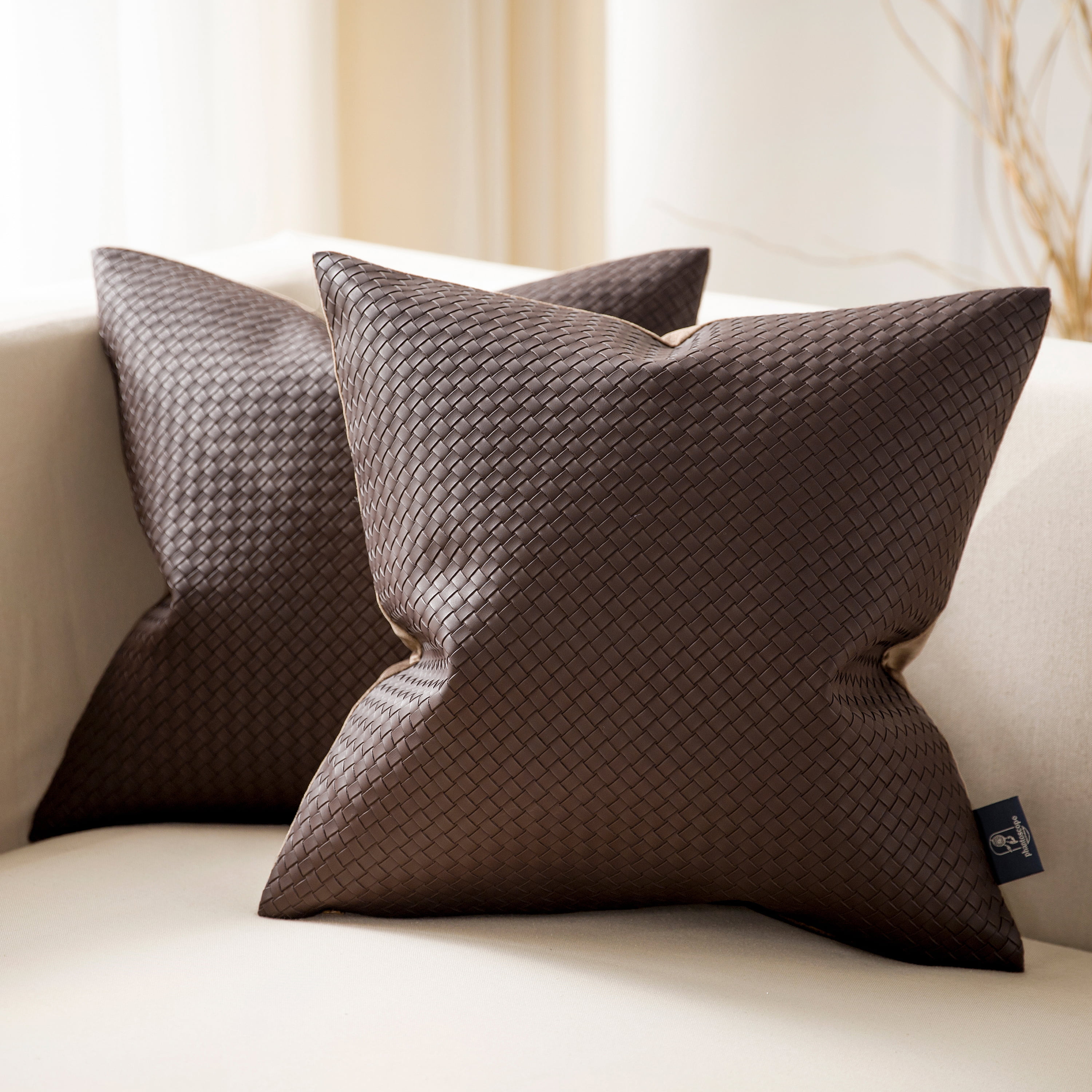 https://i5.walmartimages.com/seo/Phantoscope-Modern-Faux-Leather-Woven-Square-Cusion-Solid-Accent-Decorative-Throw-Pillow-for-Couch-20-x-20-Dark-Coffee-2-Pack_90dc644e-e4d0-4b61-9ae4-c30dec3de8d4.0a77c6311028bdb3f71227bfb992208d.jpeg