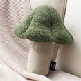 thumbnail image 1 of Phantoscope 13 x 12 inch Light Green Teddy Fleece Decorative Pillow, Mushroom Shape, 1 of 7