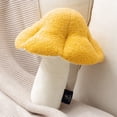 thumbnail image 1 of Phantoscope Mushroom Shaped Throw Pillow, Teddy Fleece Plush Decorative Accent Cushion, 16 x 14 inch, Yellow, Cute Summer Home Decor for Couch, Sofa, Bed & Chair, 1 of 8