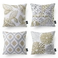 thumbnail image 1 of Phantoscope New Living Series Duplex Printing Decorative Throw Pillow Covers, 18" x 18", Coffee, Set of 4, 1 of 6