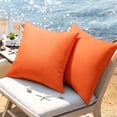 thumbnail image 1 of Phantoscope 18 x 18 inch Orange Polyester Outdoor Throw Pillows, Waterproof Dual-Use, 2 Pack, 1 of 9