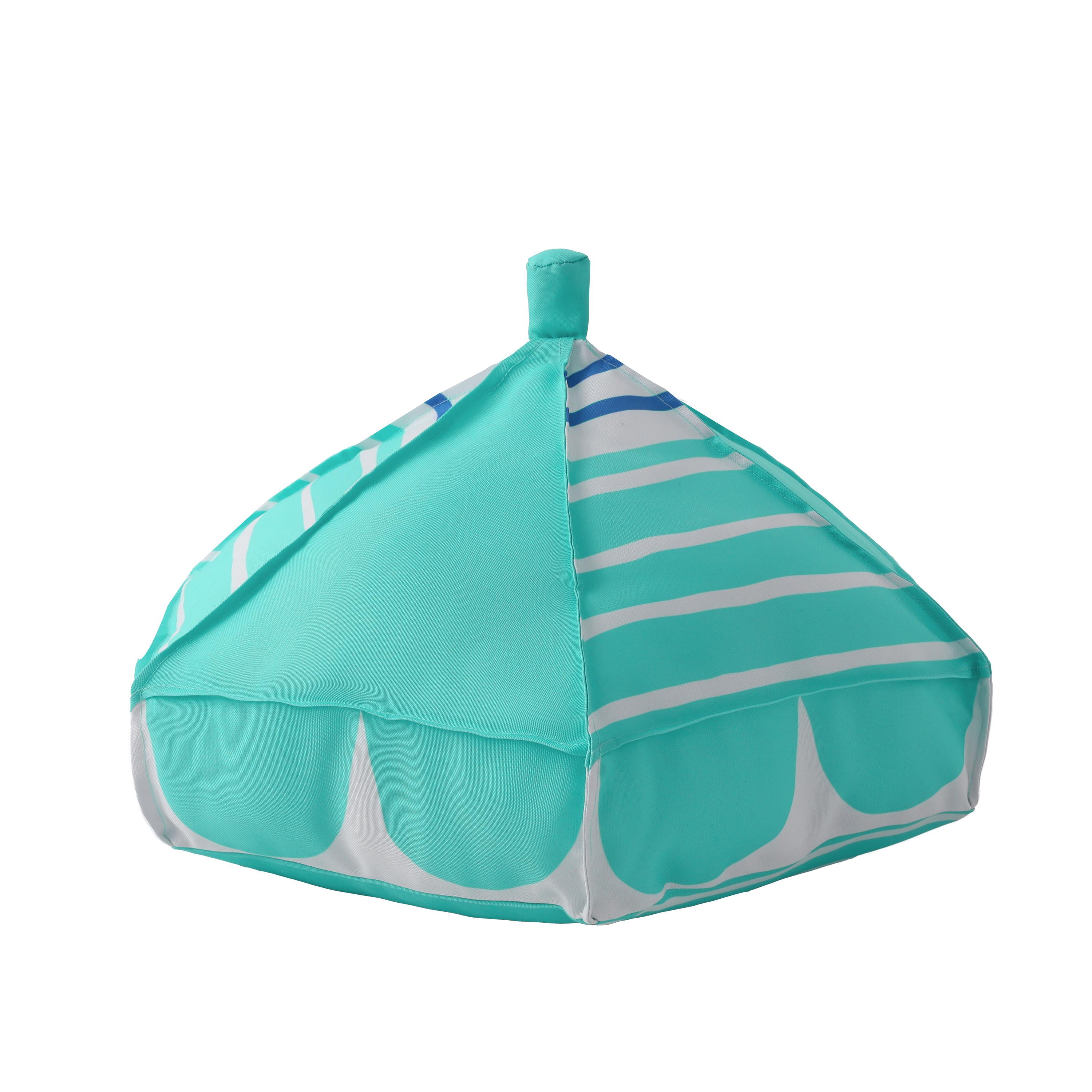 Phantoscope Outdoor Umbrella Shaped Throw Pillow, Waterproof Decorative Patio Pillow, Beach Cushion, Green, 18 x 18 x 12 in