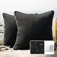 thumbnail image 1 of Phantoscope Outdoor Waterproof Decorative Throw Pillow for Patio, 18" x 18", Black, 2 Pack, 1 of 6