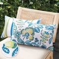 thumbnail image 1 of Phantoscope Outdoor Waterproof Floral Printed Decorative Throw Pillow Cover for Patio Garden, Off White 12x20 Inch, Pack of 2, 1 of 7