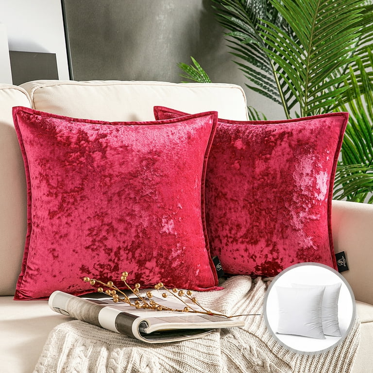 Phantoscope Patterned Velvet Tailored Edge Decorative Throw Pillow