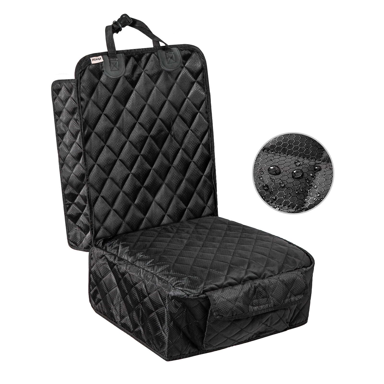 Phantoscope Pet Car Seat Cover, Waterproof & Scratch-Resistant, Non-Slip Seat Protector for Dogs & Cats, Protects Against Dirt & Pet Hair, Black, 20 x 44 in