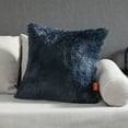thumbnail image 1 of Phantoscope Plush Fluffy Alpaca Fleece Throw Pillow, 20"x 20", Navy, 1 Pack, 1 of 4