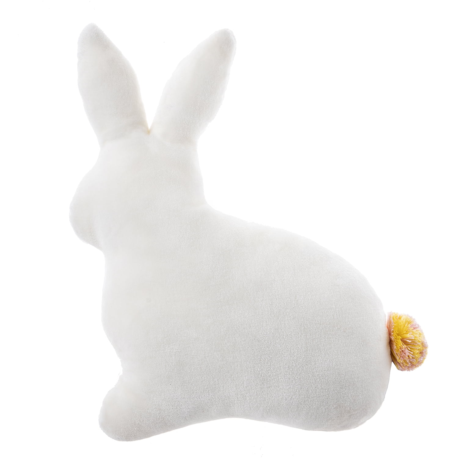 Phantoscope Rabbit Shaped Decorative Throw Pillow, Soft Plush Accent Pillow, 12 x 16 in, Cream