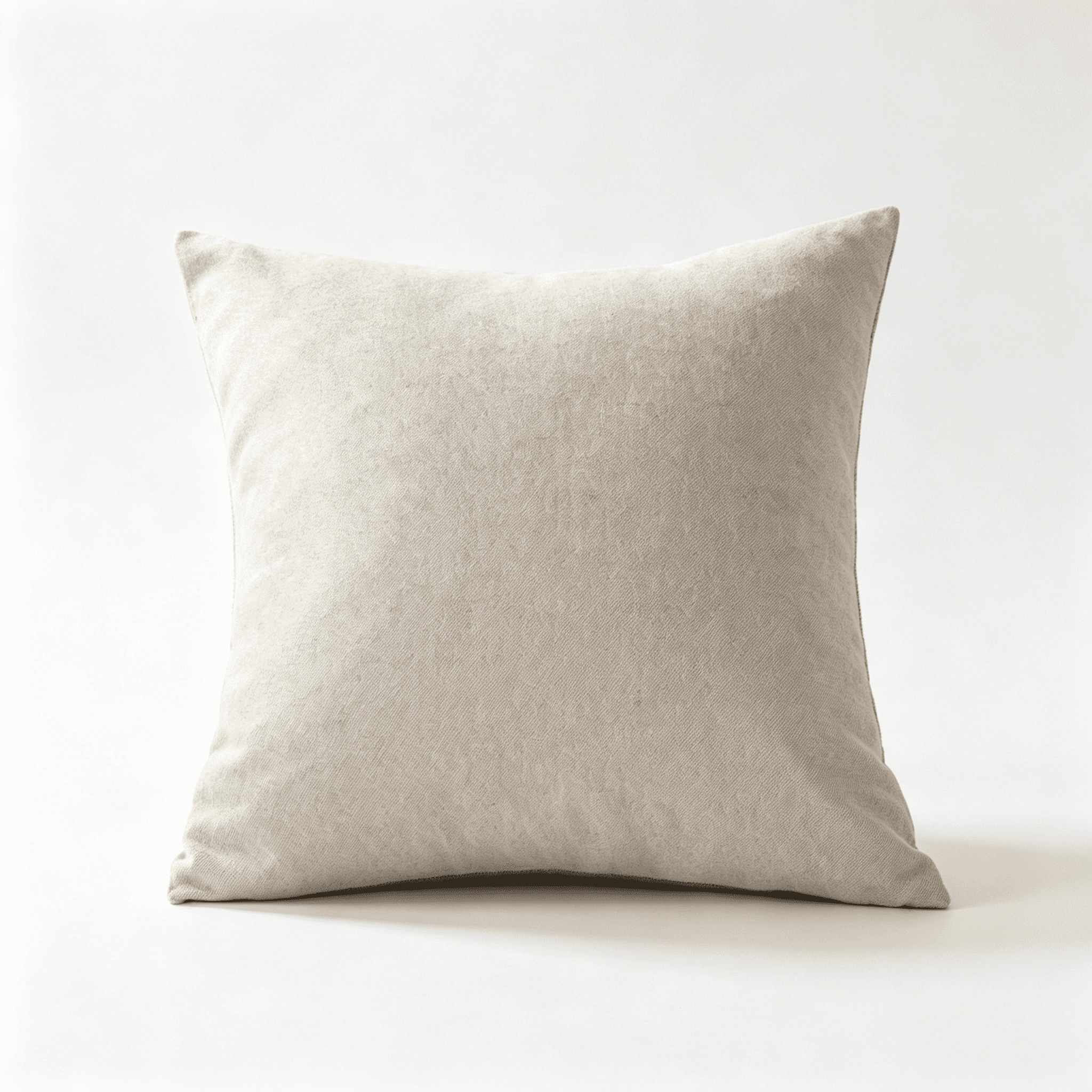 Phantoscope Reversible Woolen Yarn-Dyed Decorative Throw Pillow with Insert, Light Brown Two-Tone Accent Cushion, 20 x 20 in