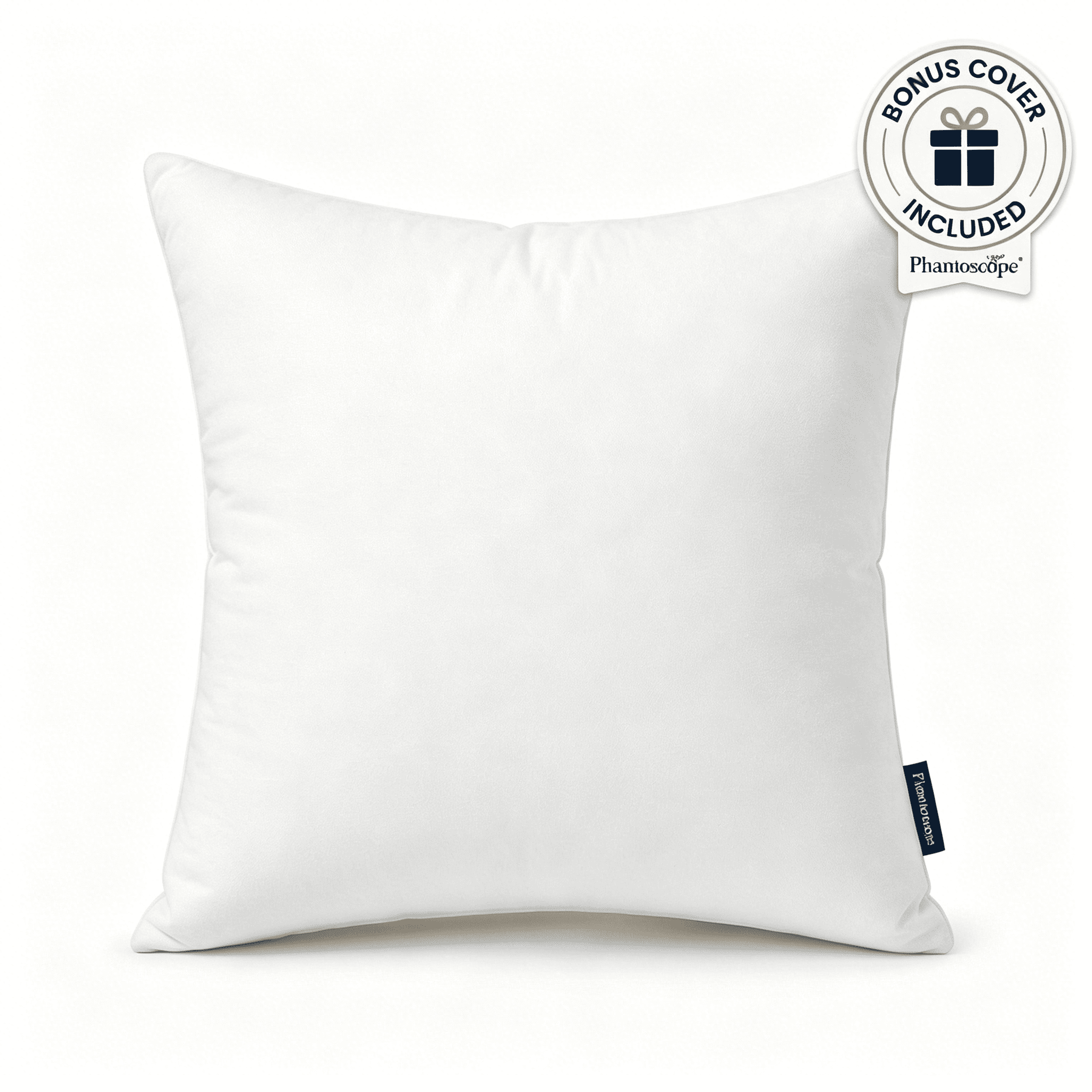 Phantoscope Set of 4 22 x 22 Decorative Throw Pillow Inserts, Soft Fluffy Cushion Fillers for Couch, Sofa & Bed, Includes 4 Bonus Decorative Pillow Covers