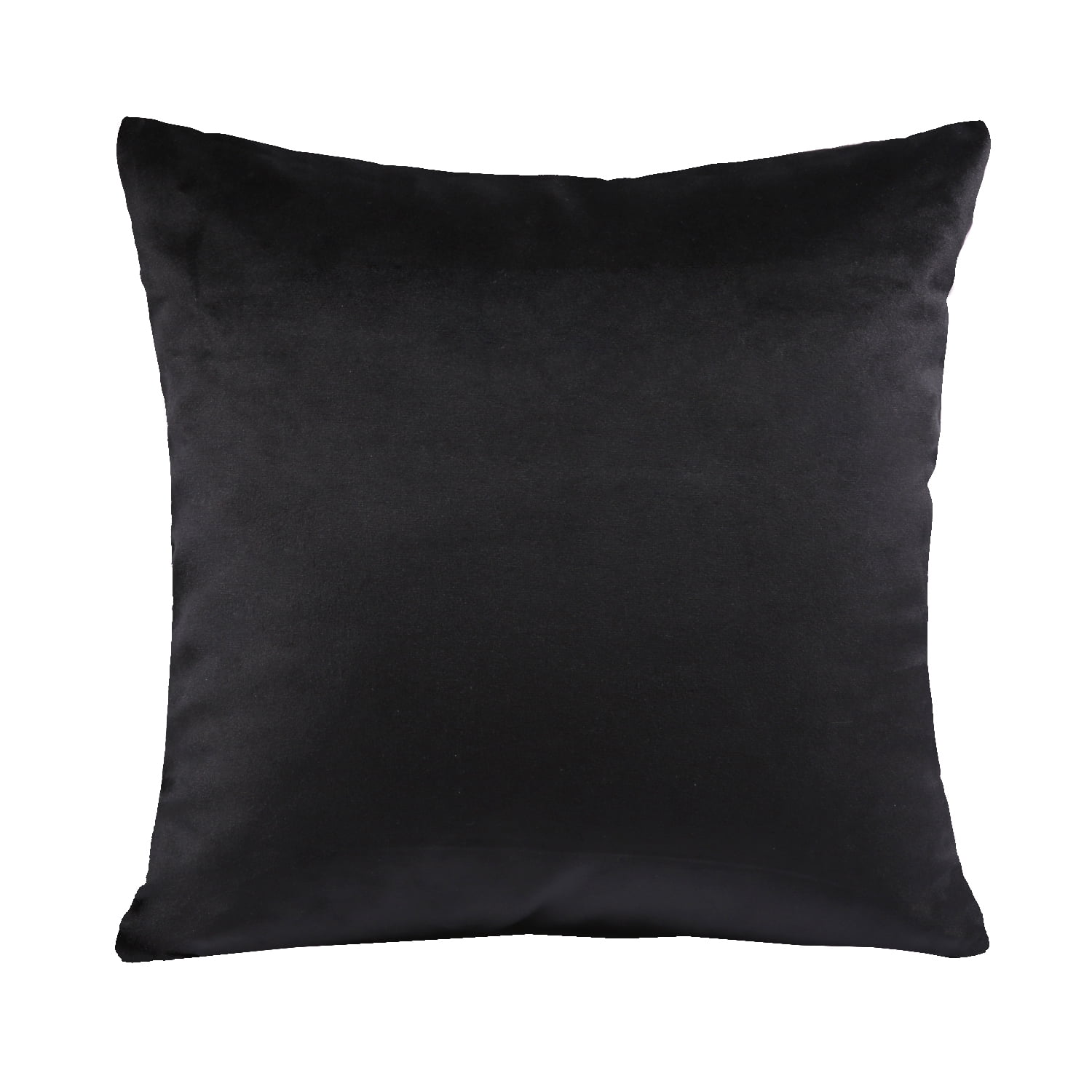 Phantoscope Silky Velvet Decorative Throw Pillow, 20 x 20 in, Black, 1 Pack