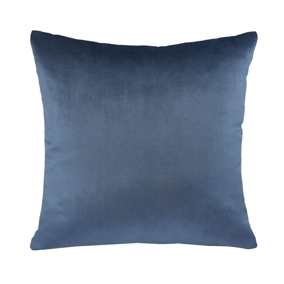 Phantoscope Silky Velvet Decorative Throw Pillow, 20 x 20 in, Dark Blue, 1 Pack