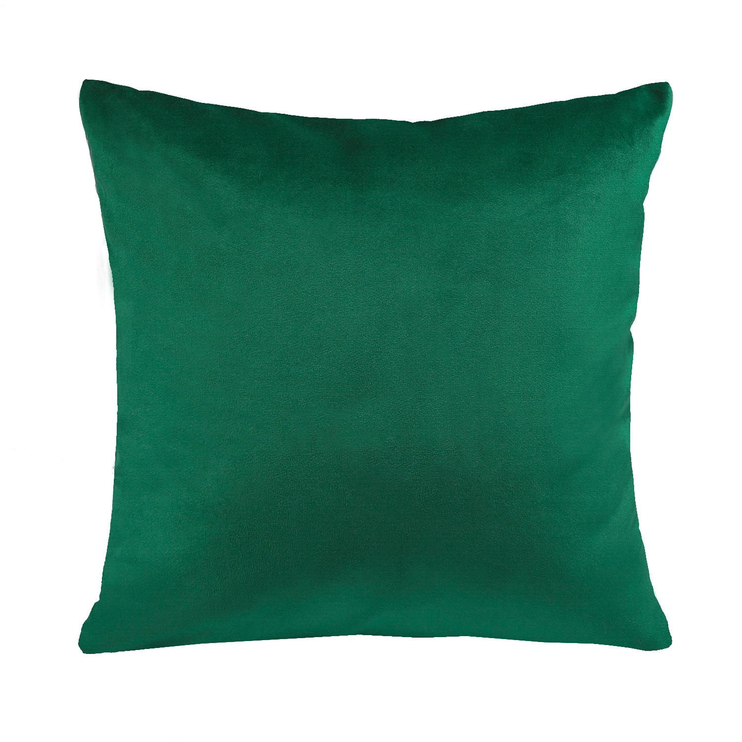 Phantoscope Silky Velvet Decorative Throw Pillow, 20 x 20 in, Dark Green, 1 Pack