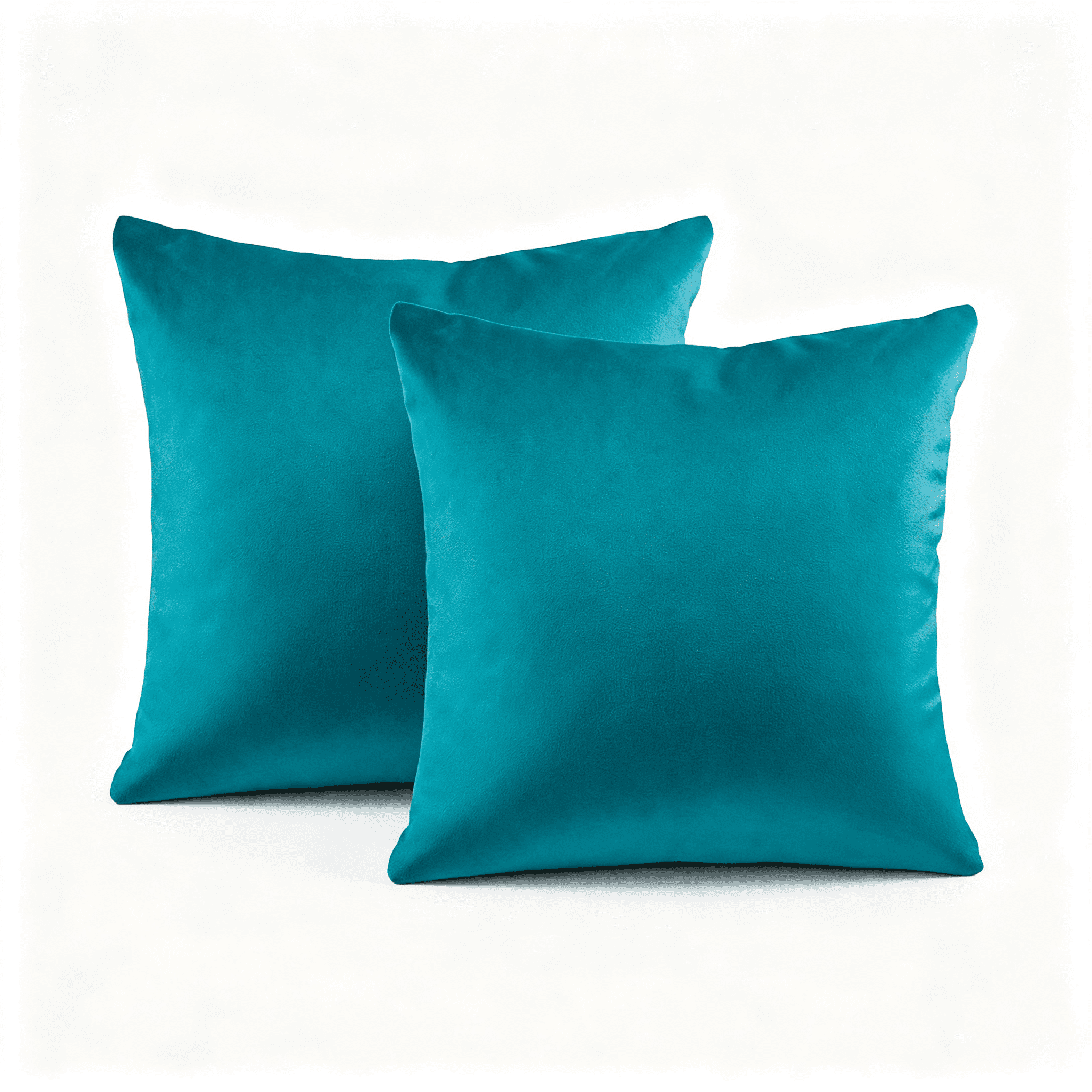 Phantoscope Silky Velvet Decorative Throw Pillows, 20 x 20 in, Sky Blue, 2 Pack
