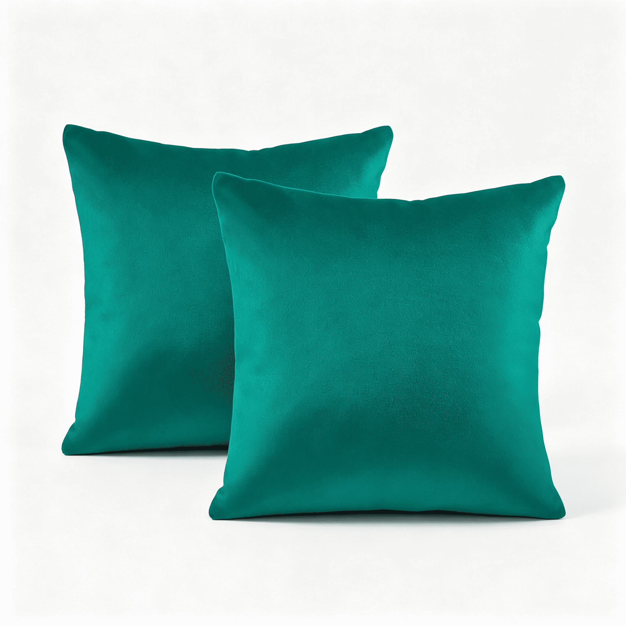 Phantoscope Silky Velvet Decorative Throw Pillows, 20 x 20 in, Turquoise, 2 Pack
