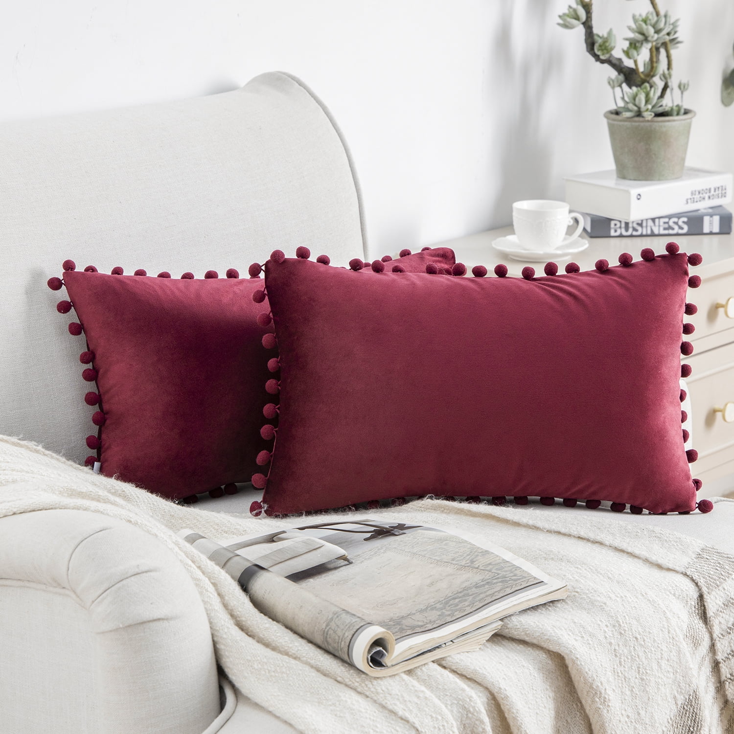 Dark red pillow covers new arrivals