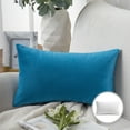 thumbnail image 1 of Phantoscope Soft Silky Velvet Series Decorative Throw Pillow, 12" x 20", Sky Blue, 1 Pack, 1 of 7